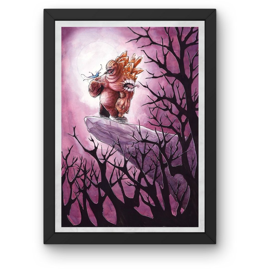 Peinture originale à l'aquarelle - Monster