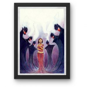 Aquarelle A3 originale My demons