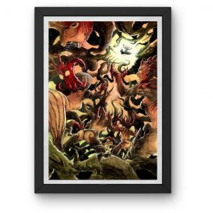 Aquarelle A3 originale Tree woman Nightmare