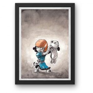 Aquarelle A4 originale Alice diego