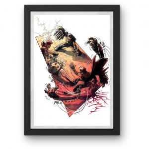 Aquarelle A4 originale fight spencer