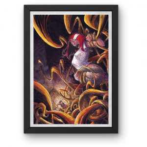 Aquarelle originale Cheuveux